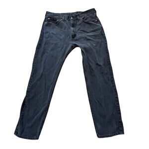 Levi's 505 Mens Jeans, size 36 X 32, Black Denim, straight leg